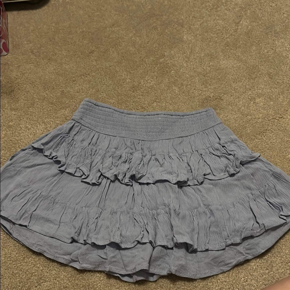 Light Blue Ruffled Skirt - Picture 3 of 4